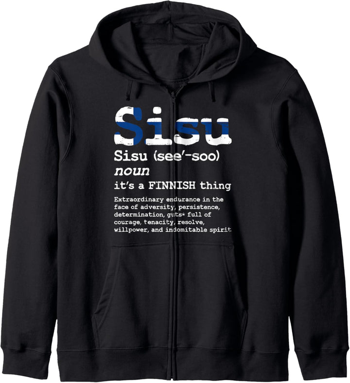 Finnischer Sisu, Finnland-Sisu-Druck, Finns-Sisu-Produkt Kapuzenjacke