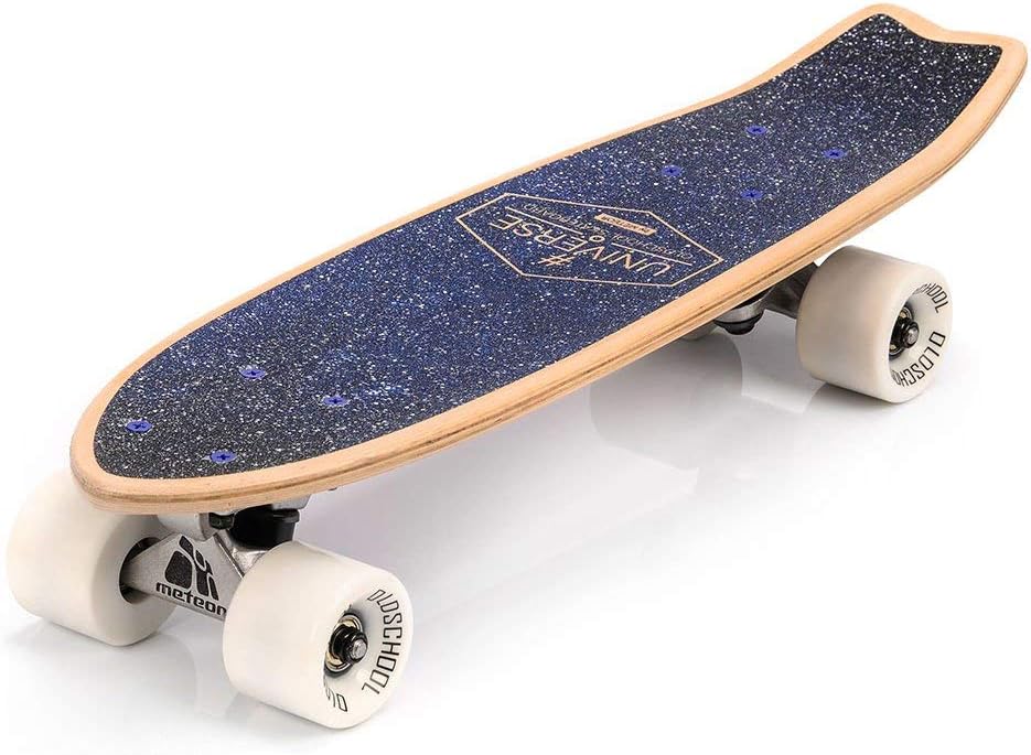 meteor Fancy Board Vintage Mini Cruiser Complete Echtholz Kanadisches Ahorn Skateboard Ridge Mini Sk