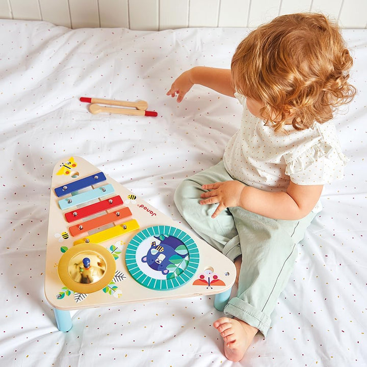 Janod - Gioia Musiktisch aus Holz 3 Kinderinstrumente - Rollenspiel und Musikalische Früherziehung -