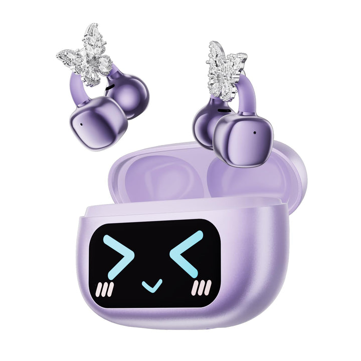 Schmuck Ohrringe Clip On Kopfhörer Mit Touchscreen,Open Ear Kopfhörer Kabellos Bluetooth 5.4,Kabello