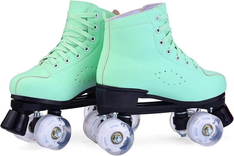 YUDOXN Damen Klassische Retro Rollschuhe.Klassische Retro Rollschuhe.Classic Roller, komfortabl LED