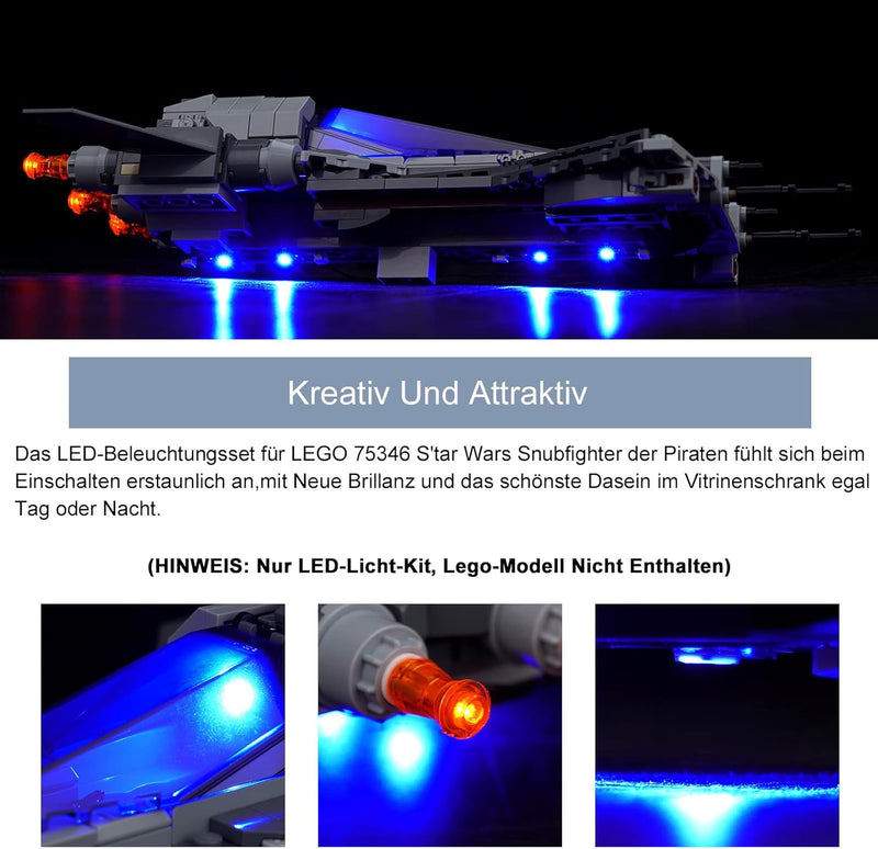 Led Licht Set Kompatibel mit Lego Snubfighter der Piraten Set (Kein Modell), Dekorationsbeleuchtungs