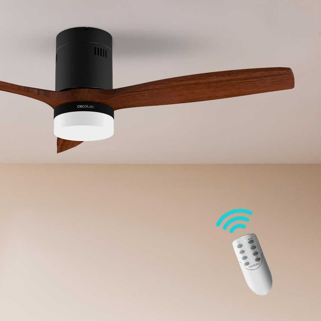 Cecotec Deckenventilator mit LED-Licht Energysilence Aero 5600 Classic Black. 40W, DC-Motor, Durchme