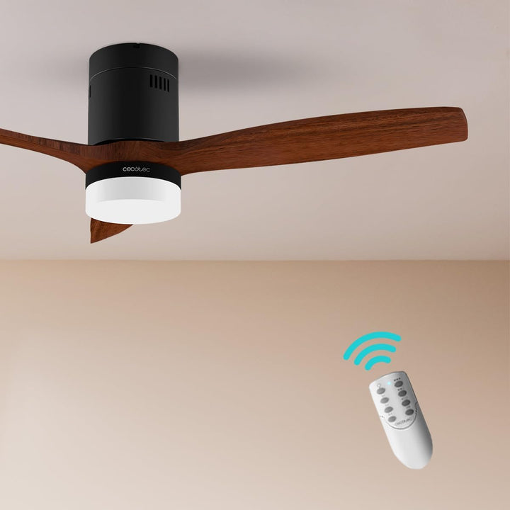 Cecotec Deckenventilator mit LED-Licht Energysilence Aero 5600 Classic Black. 40W, DC-Motor, Durchme