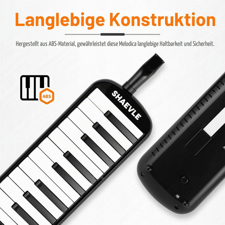 Melodica mit 32 Tasten Luft-Piano-Tastatur mit Tragetasche Mundstücke Schläuche, Melodica-Instrument