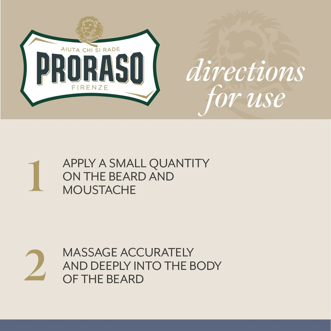 Proraso Beard Balm Azur Lime, 100 ml, duftender Bart Balsam schützt und pflegt den Bart und hilft, J