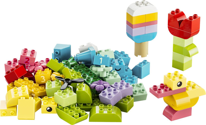 LEGO DUPLO Classic Bunte Kreativbox - Lernspielzeug zur Förderung der Feinmotorik für Kleinkinder -