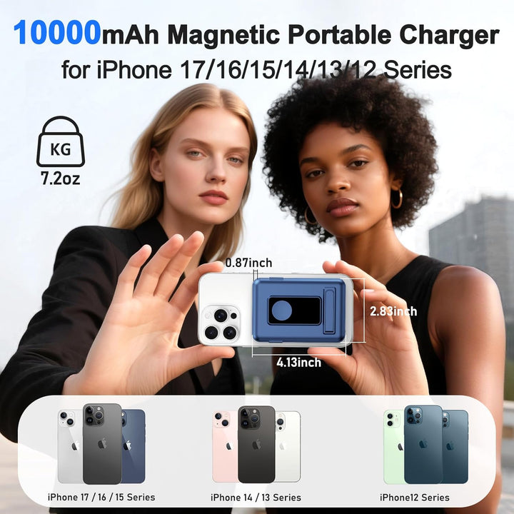 für Magsafe Powerbank, 10000mAh Magnetische Kabellose Power Bank für iPhone, 20W Schnelllade Externe