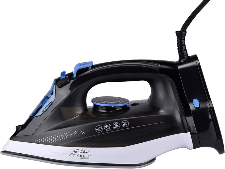 Sichler Haushaltsgeräte Bügeleisen kabellos: Kabelloses 2in1-Dampfbügeleisen mit Basisstation, 2.200