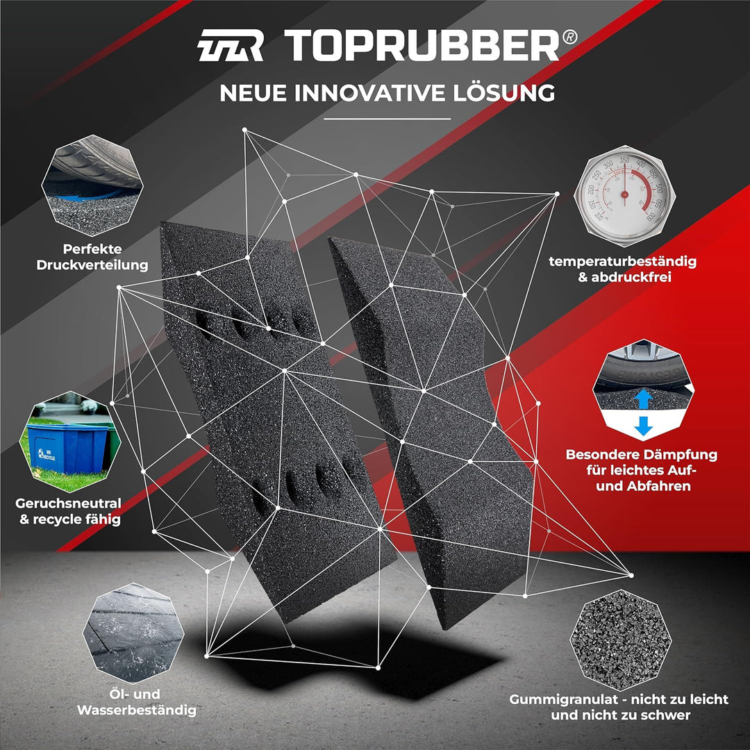 TopRubber® 2X Reifenschuh 400er Set in schwarz Reifenschoner aus Gummigranulat