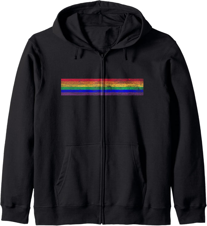 LGBTQ PRIDE RAINBOW FLAG BAND GAY LESBIAN TRANS QUEER PRIDE Kapuzenjacke