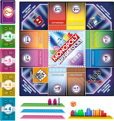 Monopoly Ausgezockt Brettspiel, schnelles Monopoly Familien-Spiel für 2–4 Spieler, Spieldauer ca. 20