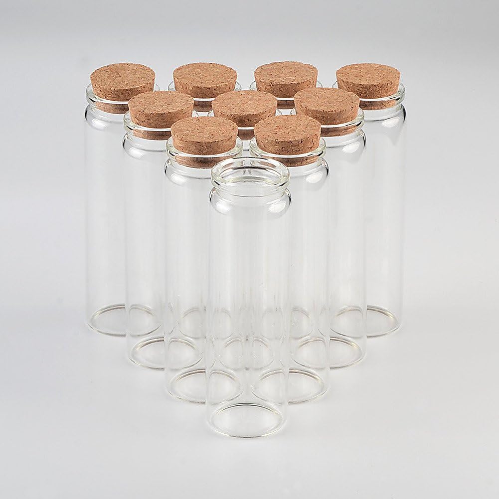 Jarvials 12pcs Aussendurchmesser 37mm vier verschiedene arten von klaren flaschen mit korken (12, 90
