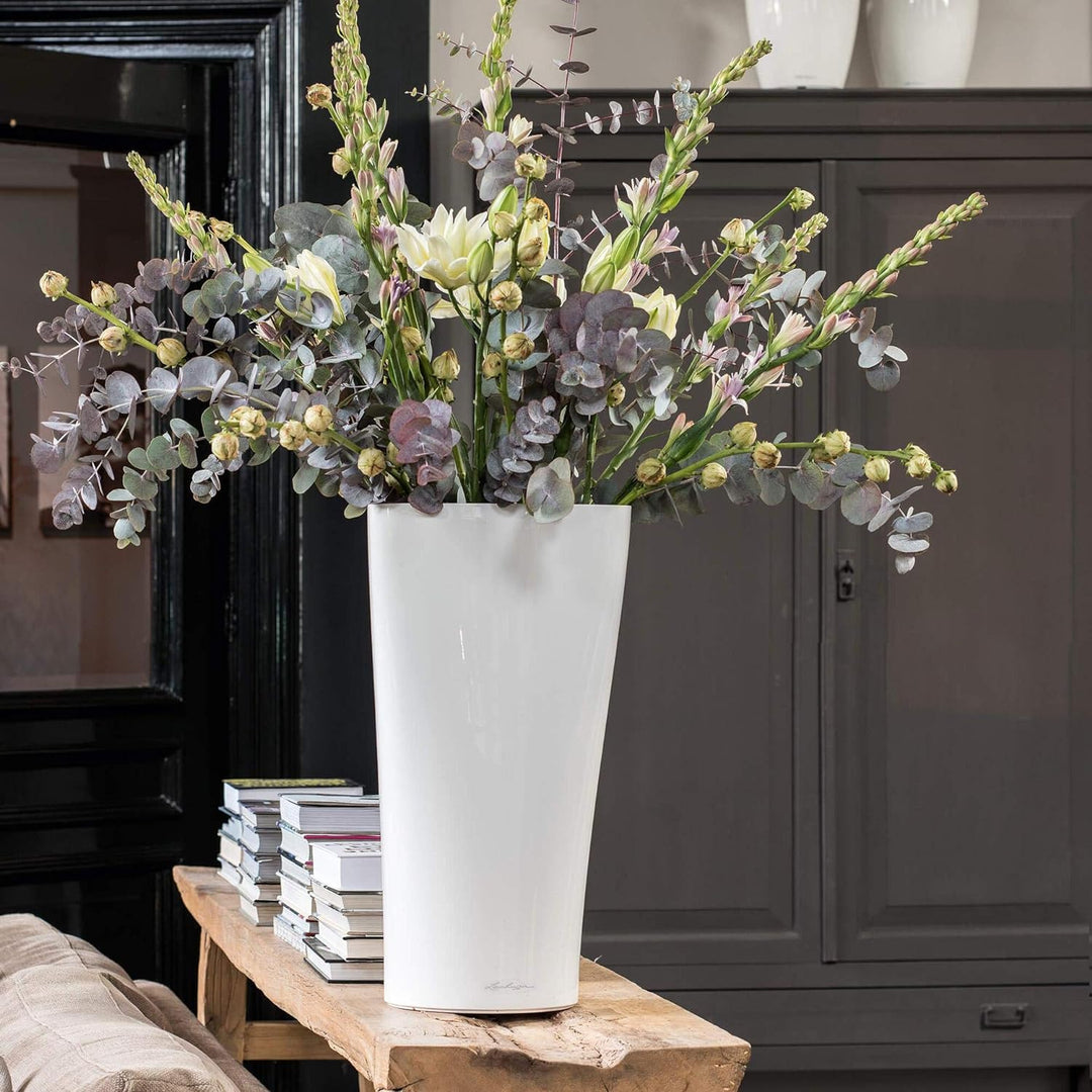 LECHUZA DELTA Premium 30 scarlet rot hochglanz 15519 Scarlet Rot Hochglanz 29x29x56.5 cm Single, Sca