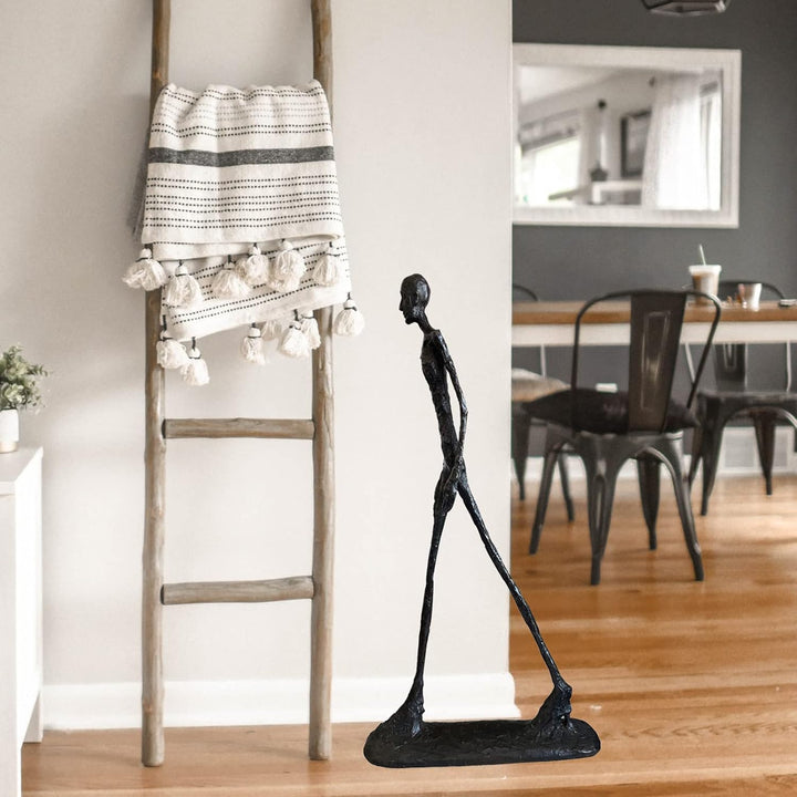 Giacometti Bronze Figur, Abstrakte Mann Skulptur, Elegante Bronze Skulpturen Deko Ornament,Braun,60C