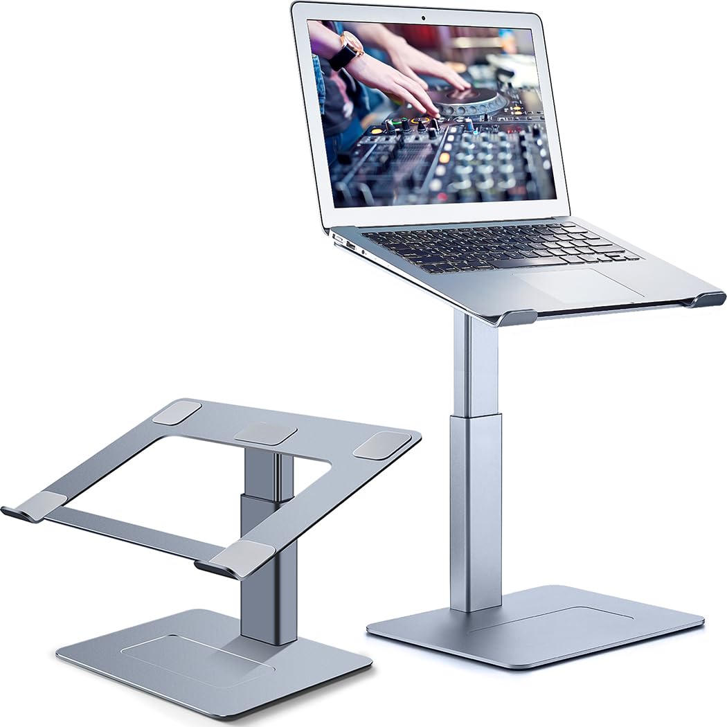supamir Laptop Ständer Höhenverstellbar, Laptopständer für Schreibtisch, Stehen möglich, DJ Laptop S