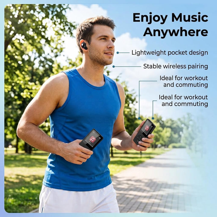 MP3-Player Bluetooth 5.3 mit 64 GB Speicher, tragbarer HiFi-Musikplayer mit integriertem Lautspreche