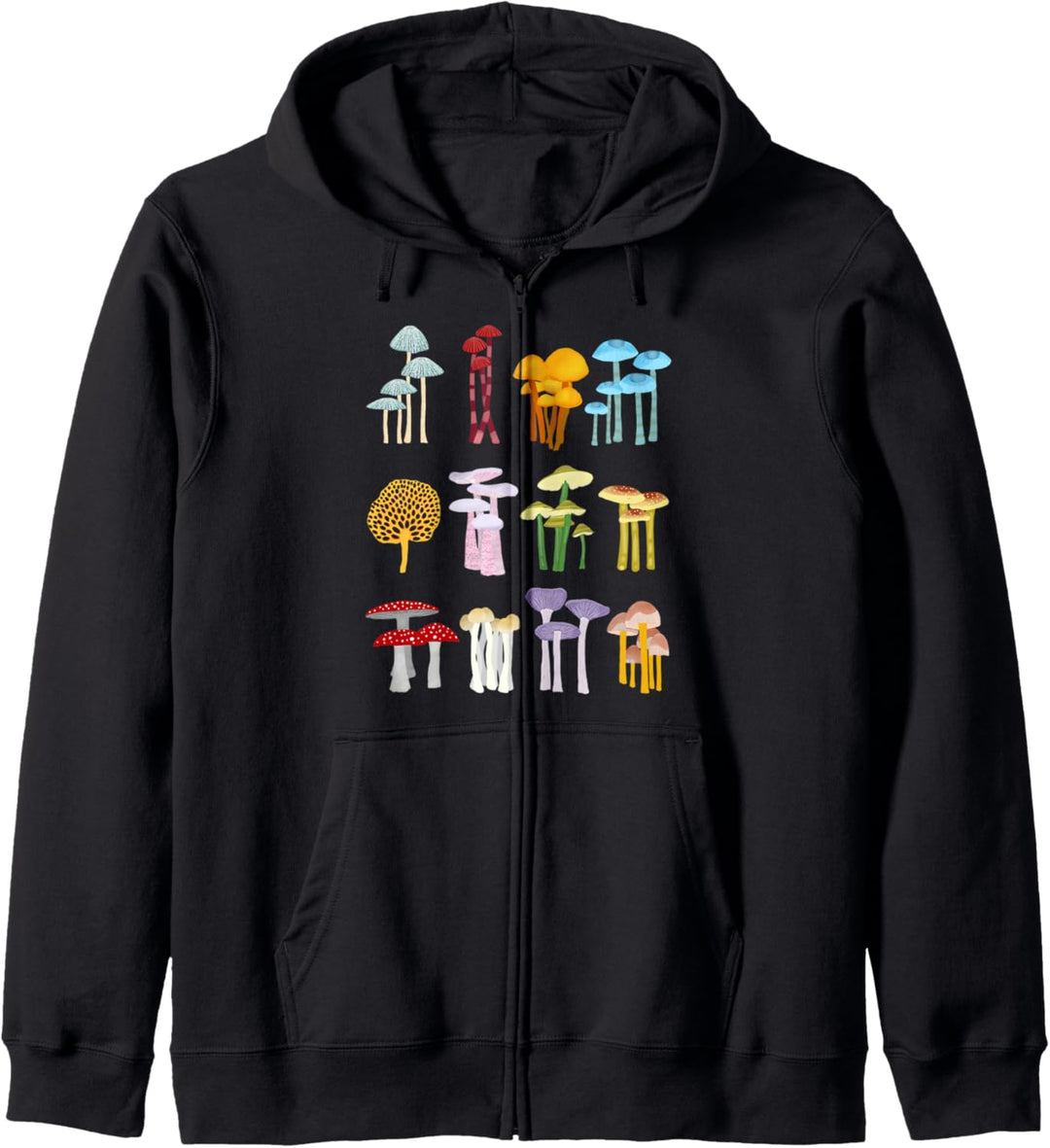 Bunte Pilze Kapuzenjacke