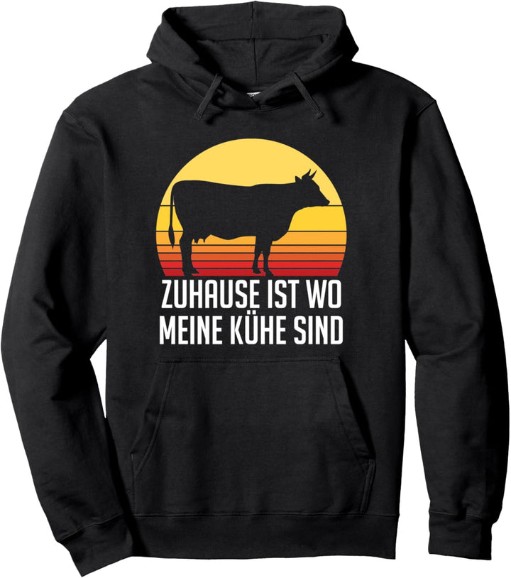 Zuhause Ist Wo Meine Kühe Sind Milchbauern Geschenk Pullover Hoodie