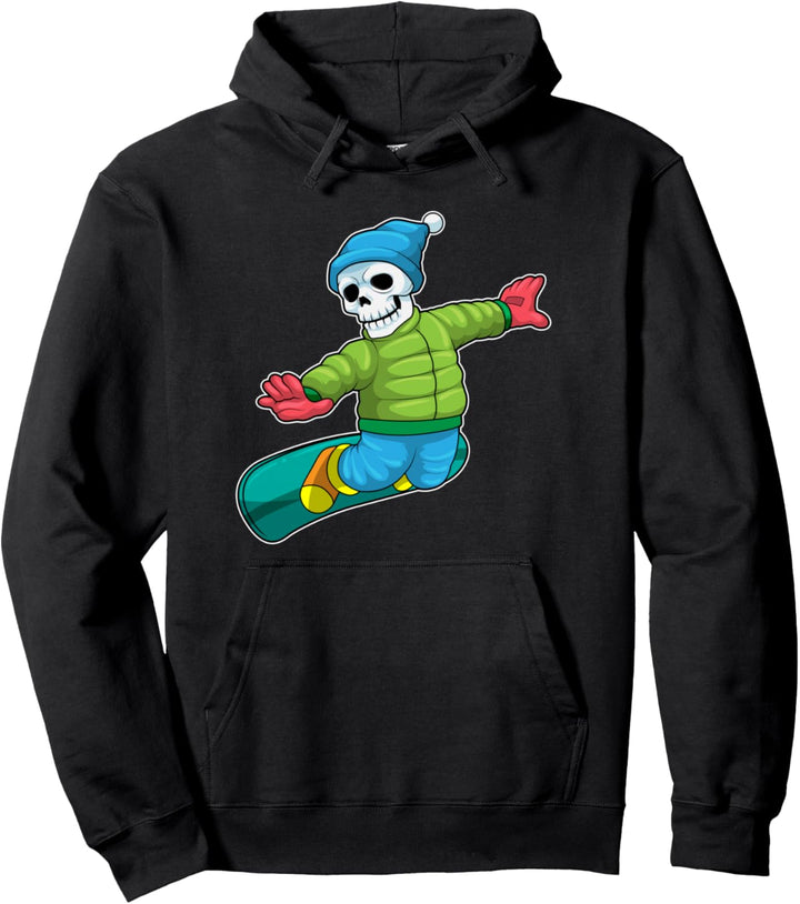 Skelett Snowboarder Snowboard Wintersport Pullover Hoodie