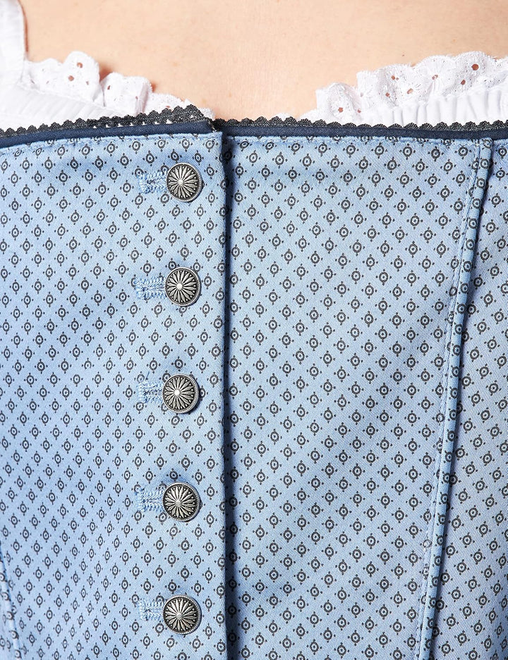 Stockerpoint Damen Dirndl INES Kleid für besondere Anlässe 34 Blau-grau, 34 Blau-grau