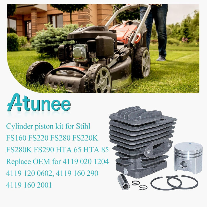 Atunee 38 mm Zylinder Kolben Vergaser für Stihl FS160 FS180 FS220 FS280 FS290 Kupplungstrommel Ersat
