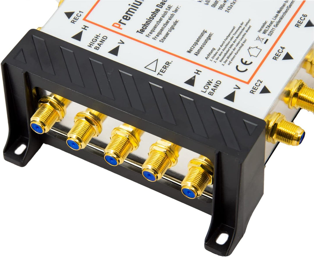 PremiumX PXMS 5/8 Multischalter mit Netzteil Multiswitch 1 SAT für 8 Teilnehmer Satverteiler Digital