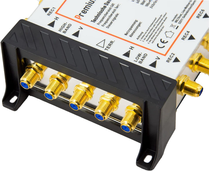 PremiumX PXMS 5/8 Multischalter mit Netzteil Multiswitch 1 SAT für 8 Teilnehmer Satverteiler Digital