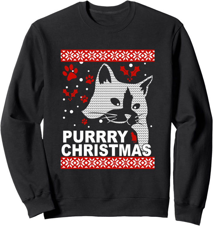 Christmas Adult Cat Shirts for Women | Sweatshirt