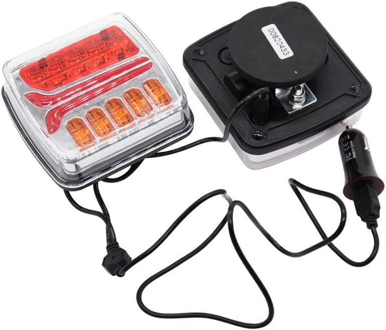 ETUKER LED Magnetisch Kabellos Anhänger Rücklichter, 12V Wasserdicht Kabellos Anhänger Rücklicht Bre