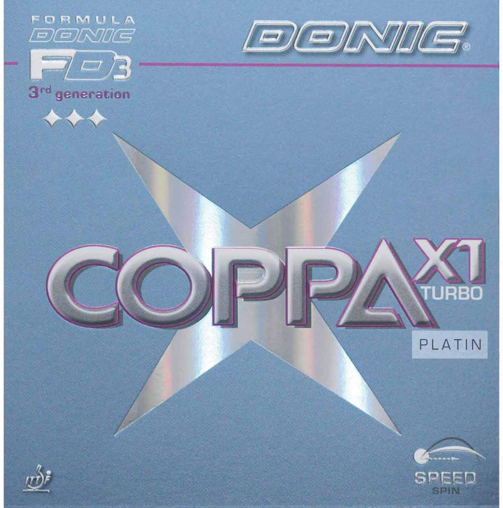 Donic Belag Coppa X1 Turbo Platin rot 2,0 mm, rot 2,0 mm