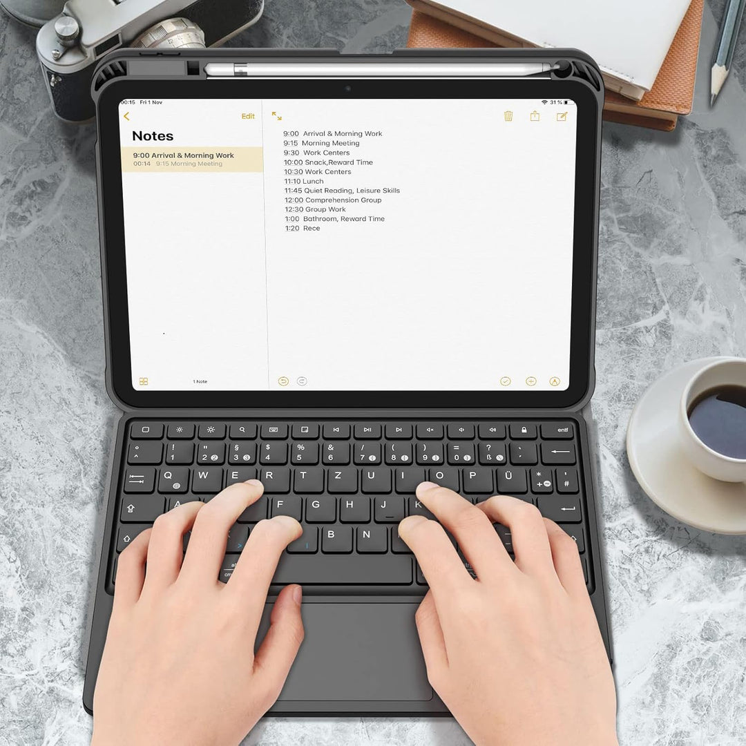 FINTIE Tastatur Hülle für iPad 11. Generation 2025 11", iPad 10. Generation 2022 10.9" Schutzhülle m
