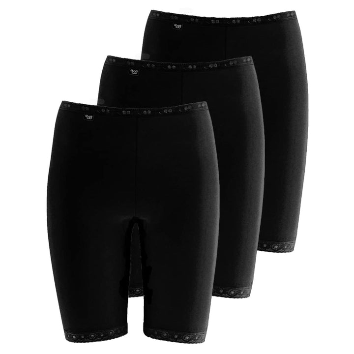 Sloggi Damen Basic+ Long Panty 50 3 X Schwarz, 50 3 X Schwarz