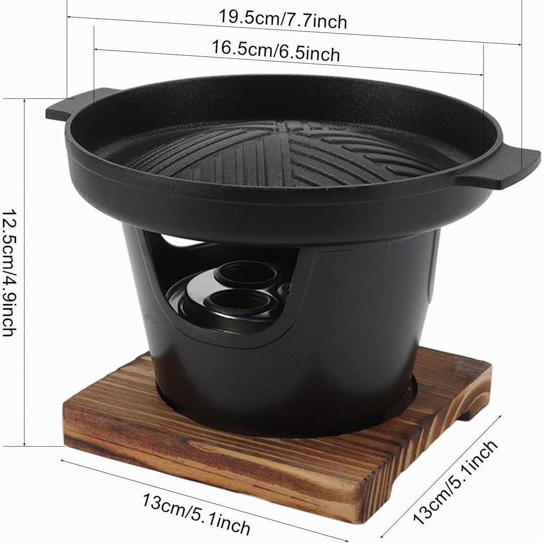Mini-BBQ-Grill, Rauchfreier Japanischer Tischgrill für Den Innenbereich, Kleiner Grilltopf, Koreanis