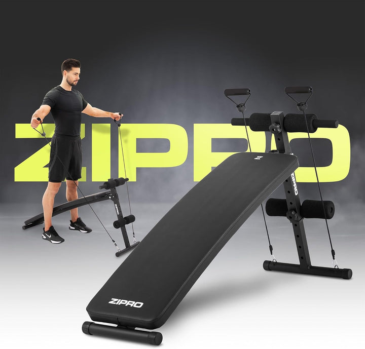 Zipro klappbare Trainingsbank, Bankdrücken, Fitnessbank, Multifunktion Sit up bank, Fitnessgeräte, F