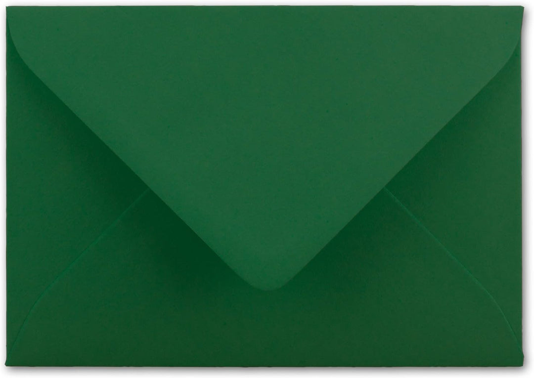 50 Briefumschläge Dunkel-Grün - DIN C6 - gefüttert mit weissem Seidenpapier - 90 g/m² - 11,4 x 16,2