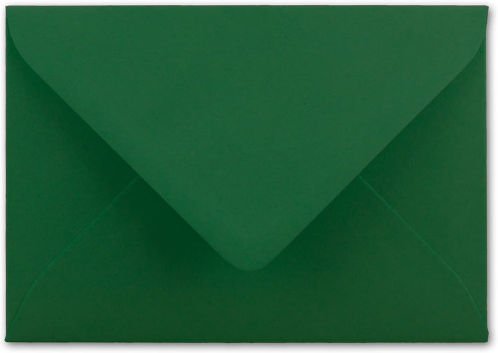 50 Briefumschläge Dunkel-Grün - DIN C6 - gefüttert mit weissem Seidenpapier - 90 g/m² - 11,4 x 16,2