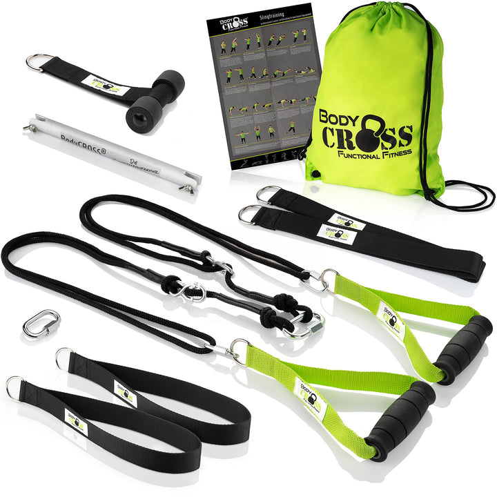 BodyCROSS Premium Schlingentrainer Expert Edition, Made in Germany, geprüft & zertifiziert, Slingtra