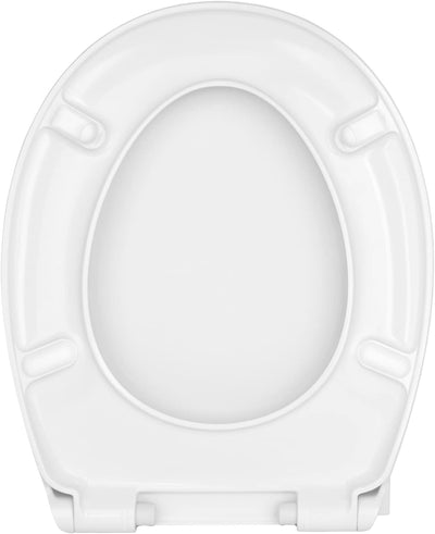 'aquaSu® Toilettendeckel mit WC-Stein | WC-Sitz Absenkautomatik | Antirutsch-Set | Belastbar bis 300