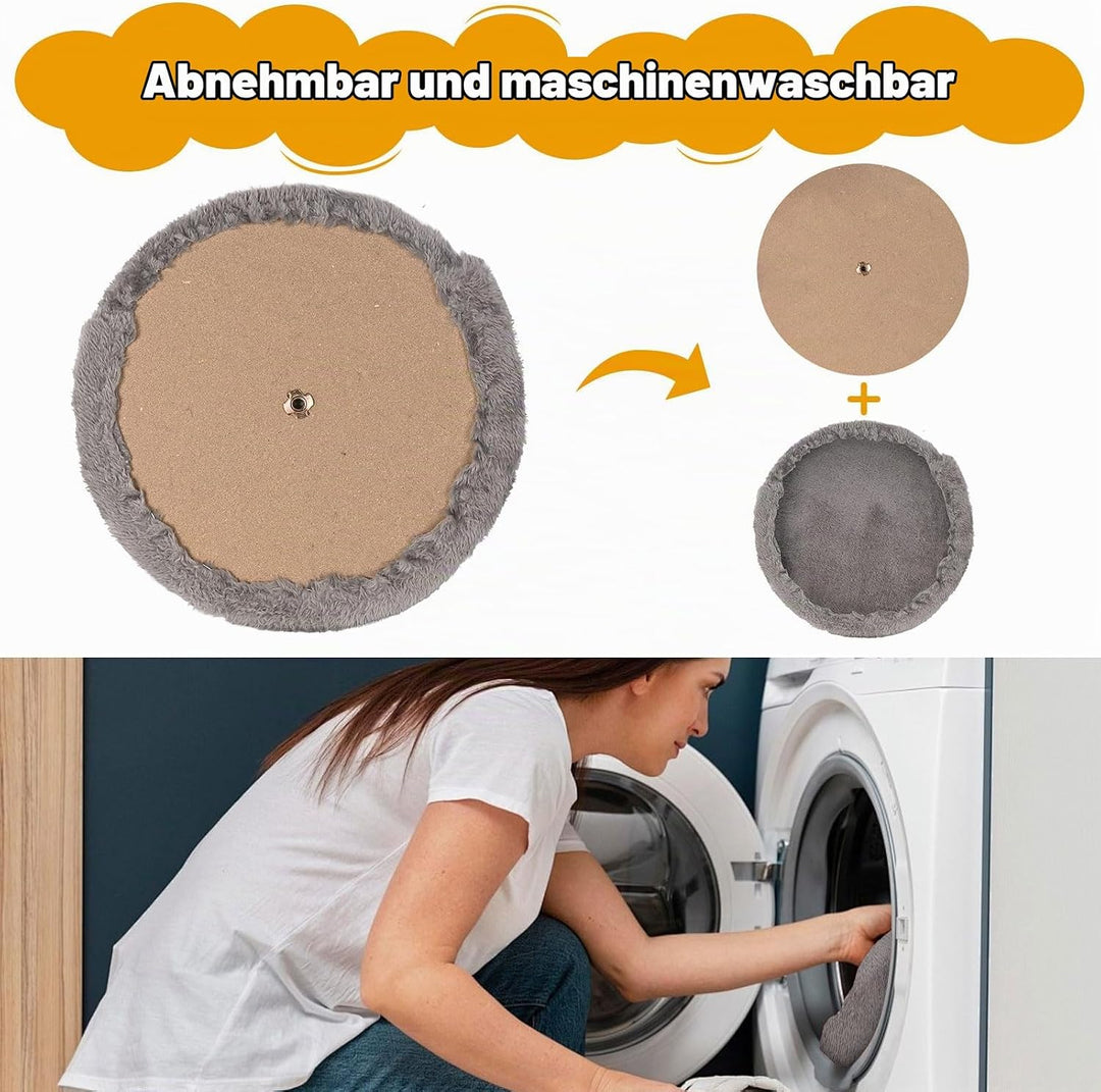 Hivexagon Katzen-Schreibtischbett mit Kratzsäule und weicher Plüschpolsterung. Ermöglicht Ihrer Katz