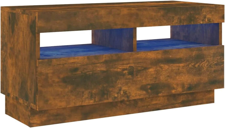 Tidyard TV Schrank mit LED-Leuchten HiFi Schrank Medienschrank TV Ständer Fernsehtisch Fernsehschran