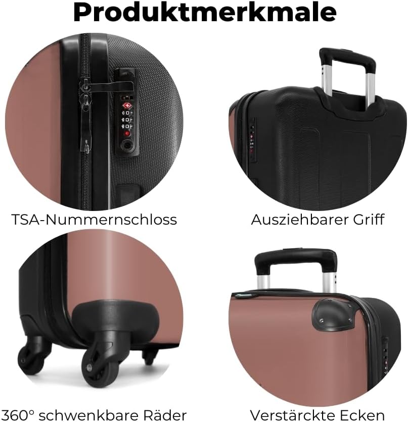 NoBoringSuitcases.com® Reisekoffer 67cm 72L Personalisiert - Grosser Hartschalenkoffer mit Rollen, L