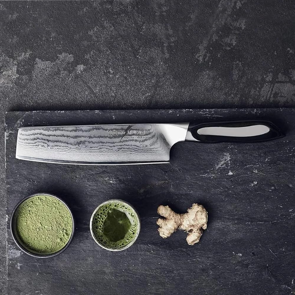 TOJIRO Flash grosses damaszener NAKIRI 63-Lagen DAMAST