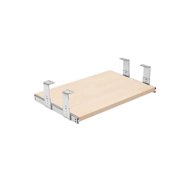 FIX&EASY Tastaturauszug Up&Down-XL, Tastaturablage 390X300mm buche Holz massiv, Auszugschienen mit E