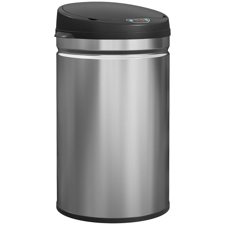 HOMCOM Mülleimer mit Sensor 30L Edelstahl Automatischer Leiser Mülleimer mit Soft-Close-Deckel, Bewe