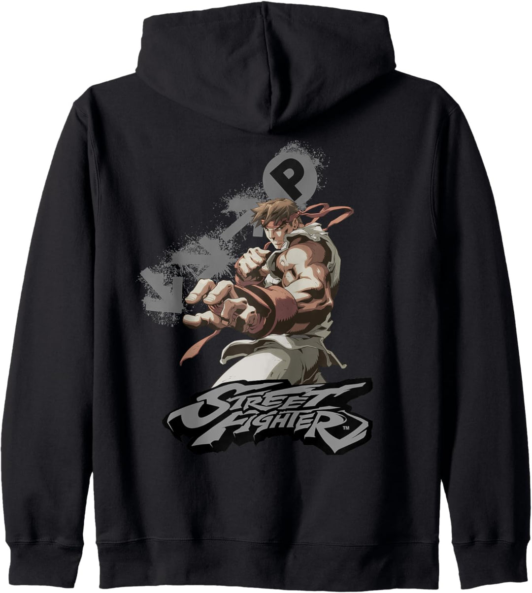 Street Fighter Ryu Portrait Feuerball Kapuzenjacke