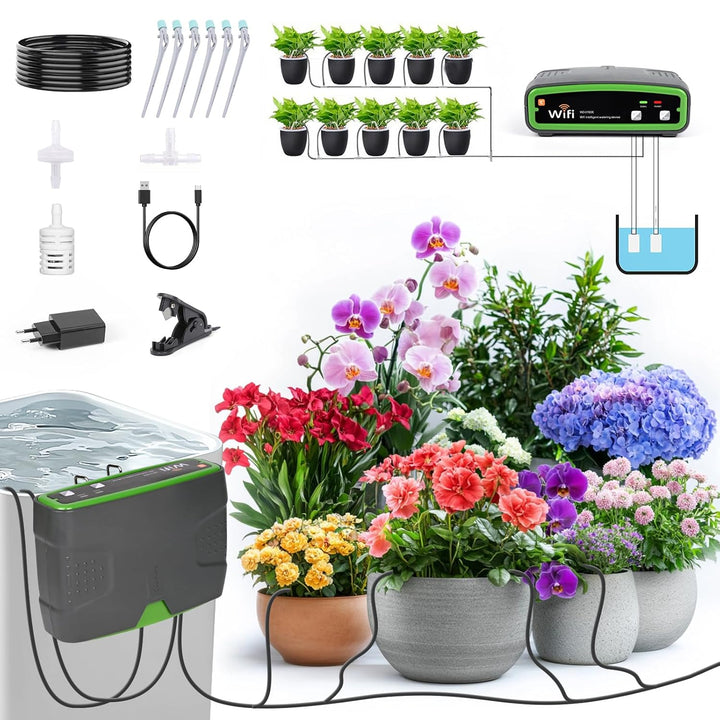 Automatisches Bewässerungssystem Indoor für Garten Pflanzen, Vankarr WiFi Automatische Bewässerung m