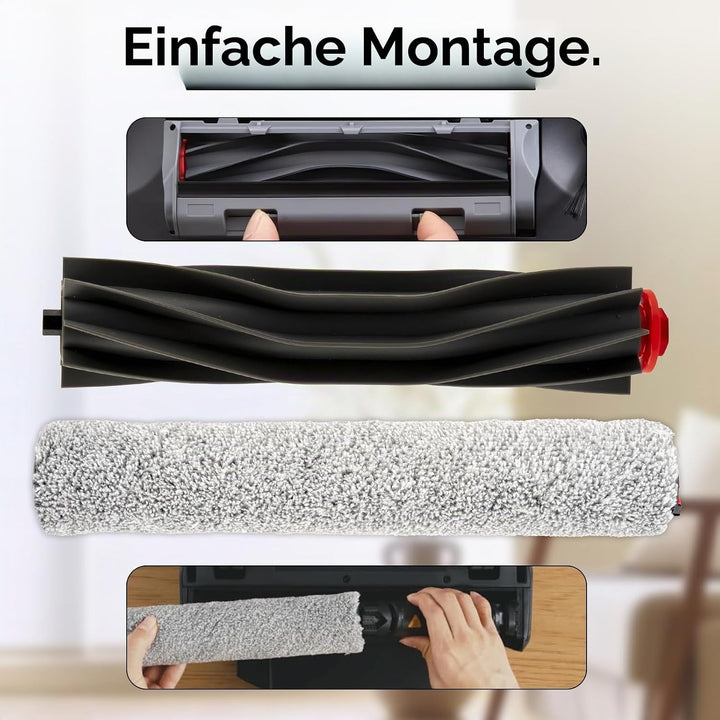 (2 Stück) Omni S1 Pro Ersatzbürstenrollen für den Eufy Omni S1 Pro Saugroboter, 1 Gummibürstenrolle,