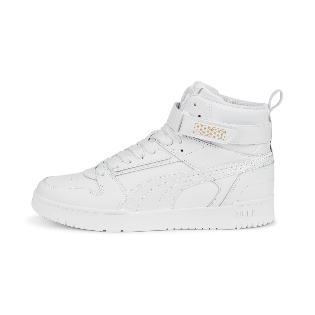 PUMA Unisex Rbd Game Sneaker 39 EU Puma White Puma White Puma Team Gold, 39 EU Puma White Puma White