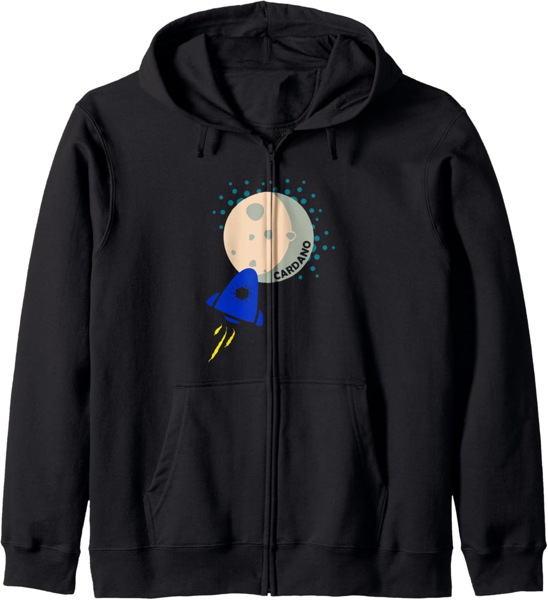 Cardano To The Moon Crypto Rocket Kapuzenjacke